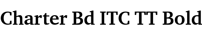 Charter Bd ITC TT Bold font preview