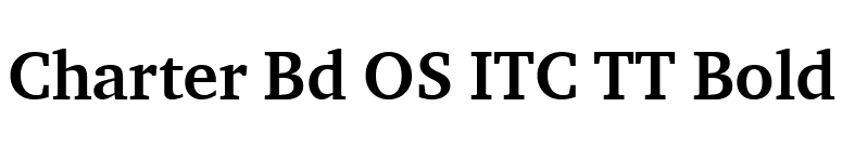 Charter Bd OS ITC TT Bold font preview