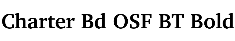Charter Bd OSF BT Bold font preview