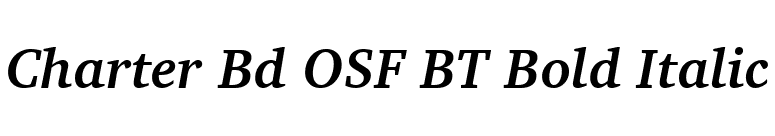Charter Bd OSF BT Bold Italic font preview