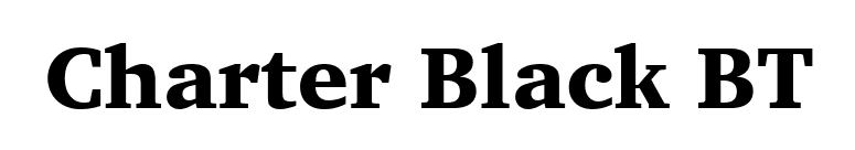 Charter Black BT font preview