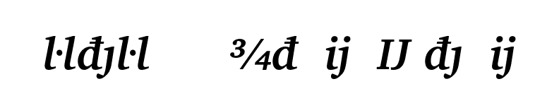 Charter Bold Italic Extension font preview