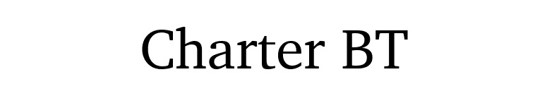 Charter BT font preview