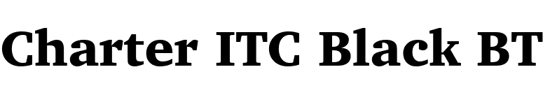 Charter ITC Black BT font preview
