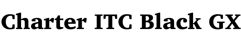 Charter ITC Black GX font preview