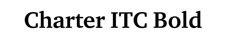 Charter ITC Bold font preview