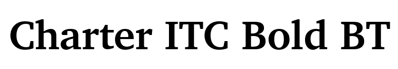 Charter ITC Bold BT font preview