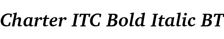 Charter ITC Bold Italic BT font preview