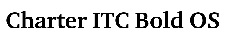 Charter ITC Bold OS font preview
