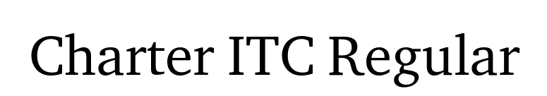 Charter ITC Regular font preview
