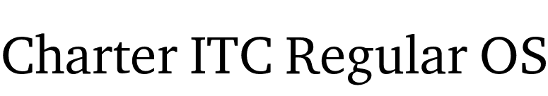 Charter ITC Regular OS font preview