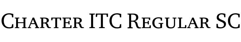 Charter ITC Regular SC font preview