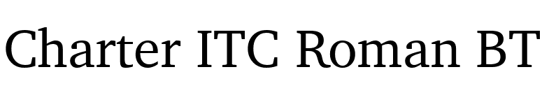 Charter ITC Roman BT font preview