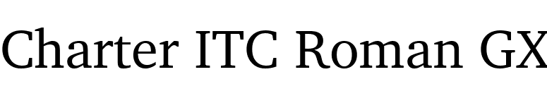 Charter ITC Roman GX font preview