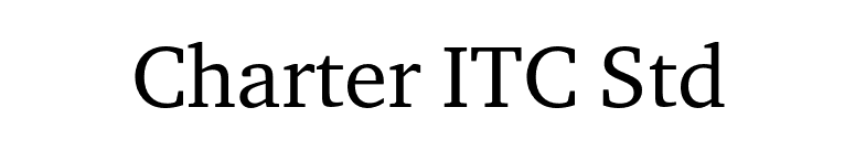 Charter ITC Std font preview