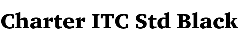 Charter ITC Std Black font preview