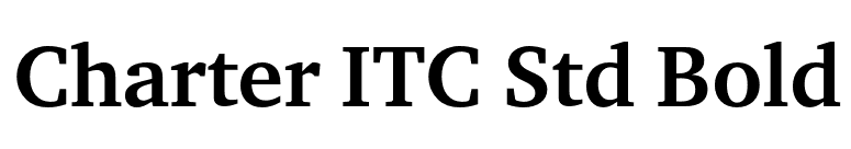 Charter ITC Std Bold font preview