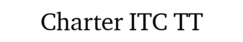 Charter ITC TT font preview