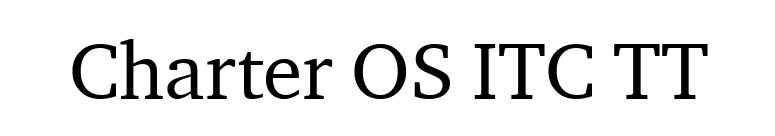 Charter OS ITC TT font preview