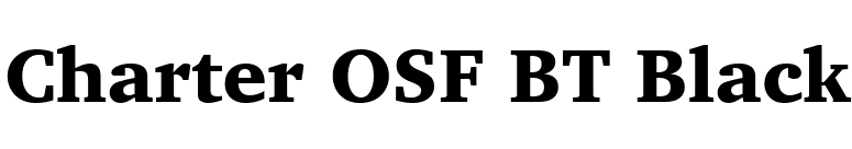 Charter OSF BT Black font preview