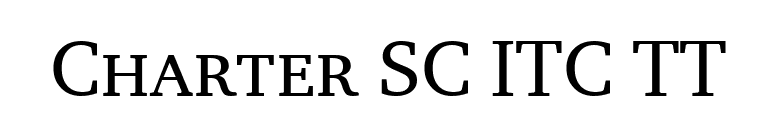 Charter SC ITC TT font preview