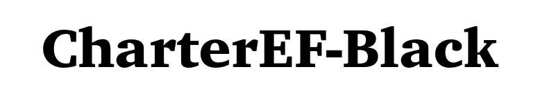 CharterEF-Black font preview