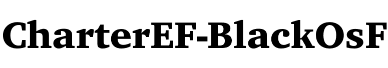 CharterEF-BlackOsF font preview