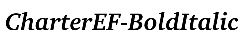 CharterEF-BoldItalic font preview