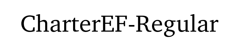 CharterEF-Regular font preview