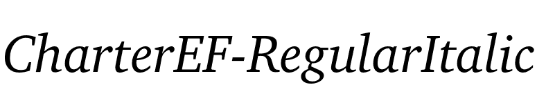 CharterEF-RegularItalic font preview