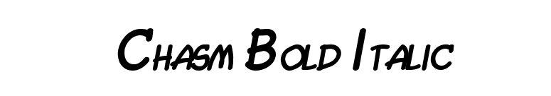 Chasm Bold Italic font preview