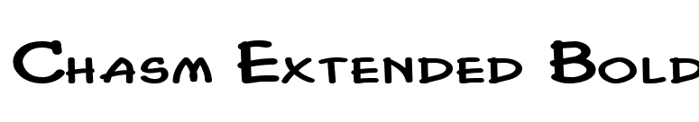 Chasm Extended Bold font preview