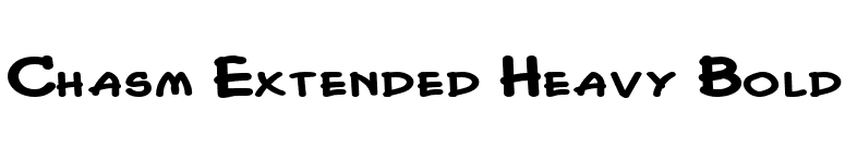 Chasm Extended Heavy Bold font preview