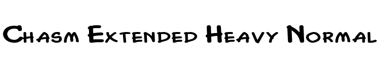 Chasm Extended Heavy Normal font preview