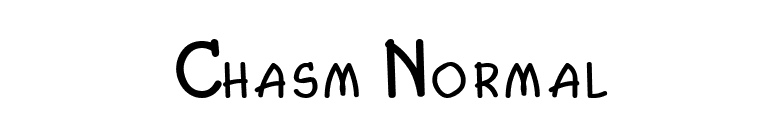 Chasm Normal font preview
