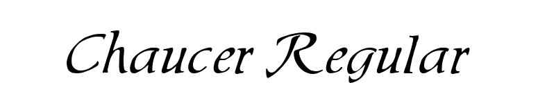 Chaucer Regular font preview