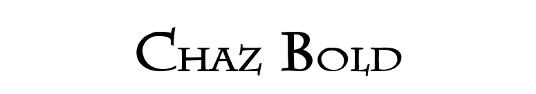 Chaz Bold font preview