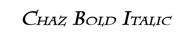 Chaz Bold Italic font preview