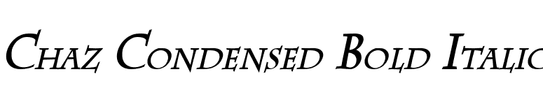 Chaz Condensed Bold Italic font preview