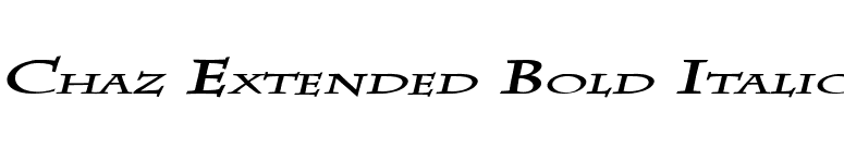 Chaz Extended Bold Italic font preview