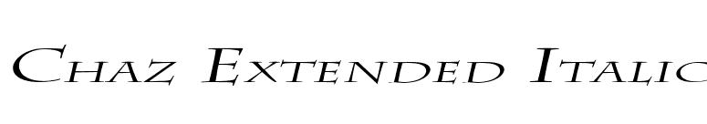 Chaz Extended Italic font preview