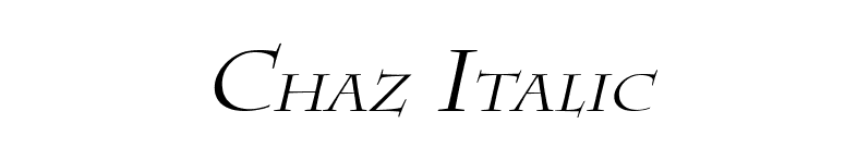 Chaz Italic font preview