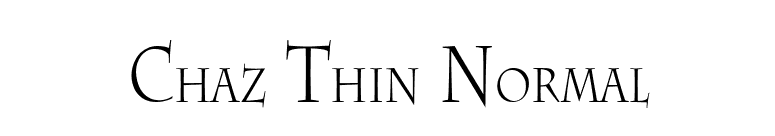 Chaz Thin Normal font preview