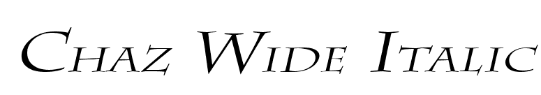 Chaz Wide Italic font preview