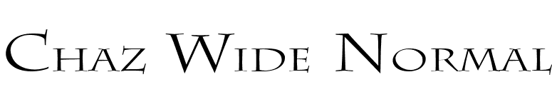 Chaz Wide Normal font preview