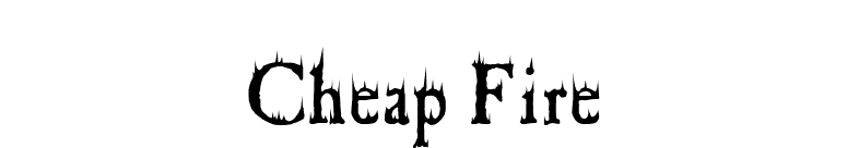Cheap Fire font preview