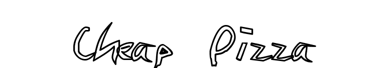 Cheap Pizza font preview