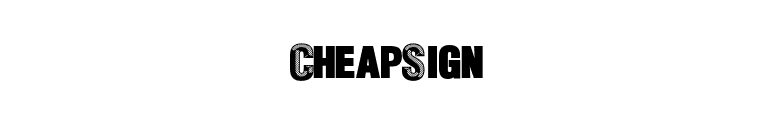 CheapSign font preview