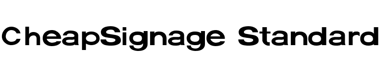 CheapSignage Standard font preview