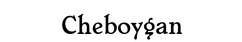 Cheboygan font preview